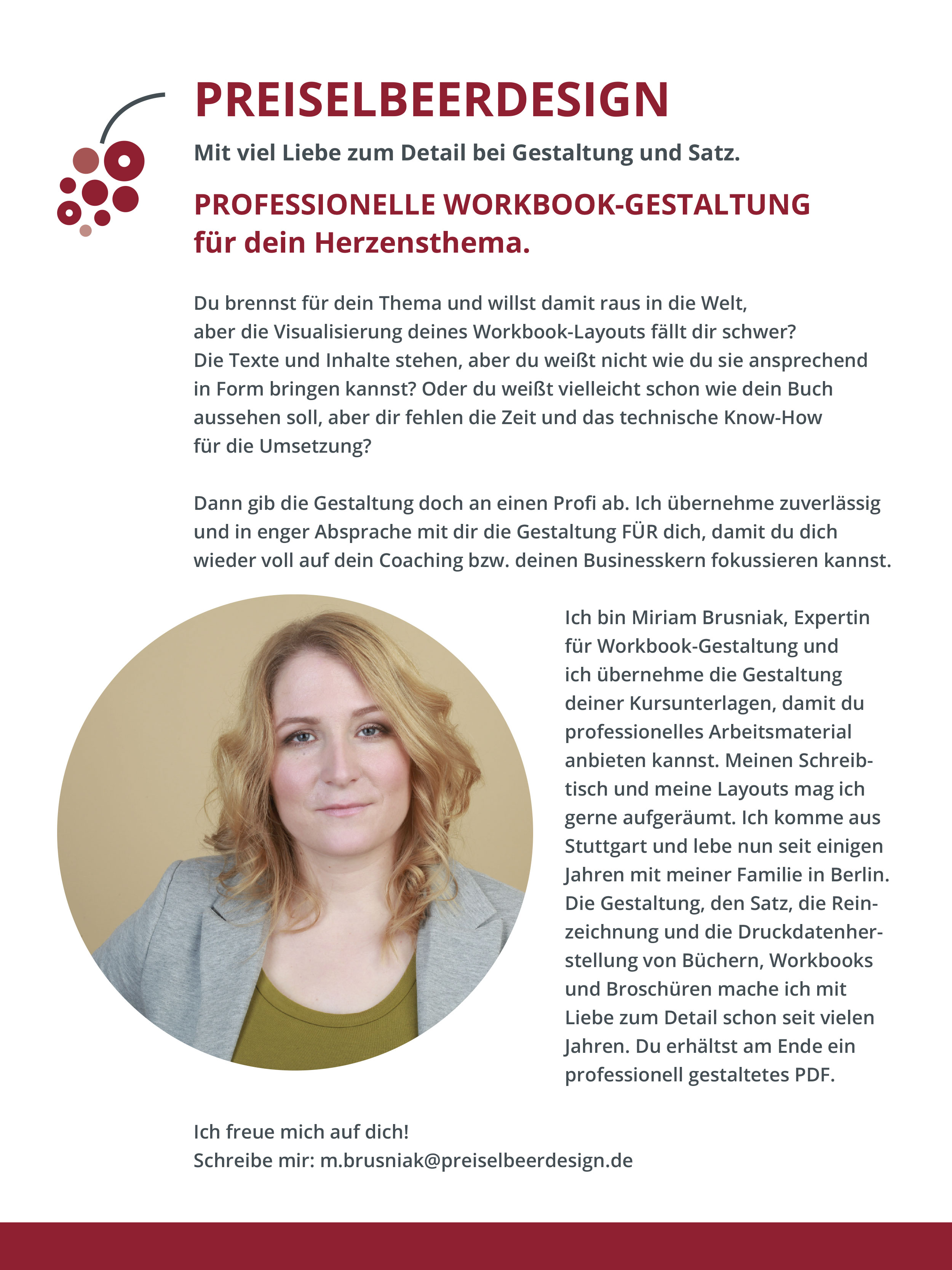 Miriam Brusniak | Preiselbeerdesign | Berlin