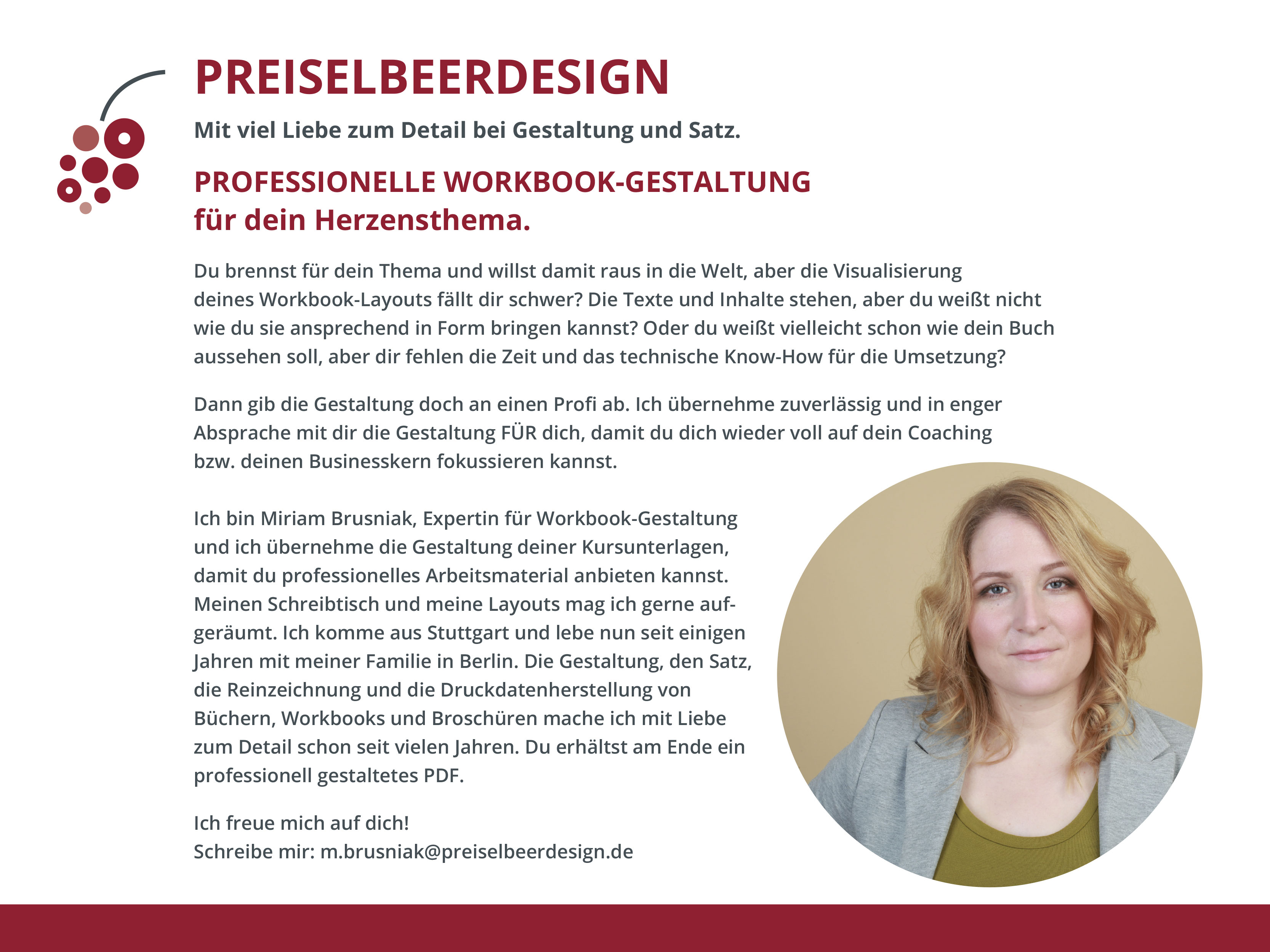 Miriam Brusniak | Preiselbeerdesign | Berlin